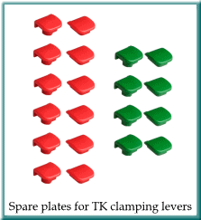 Spare plates for TK clamping levers